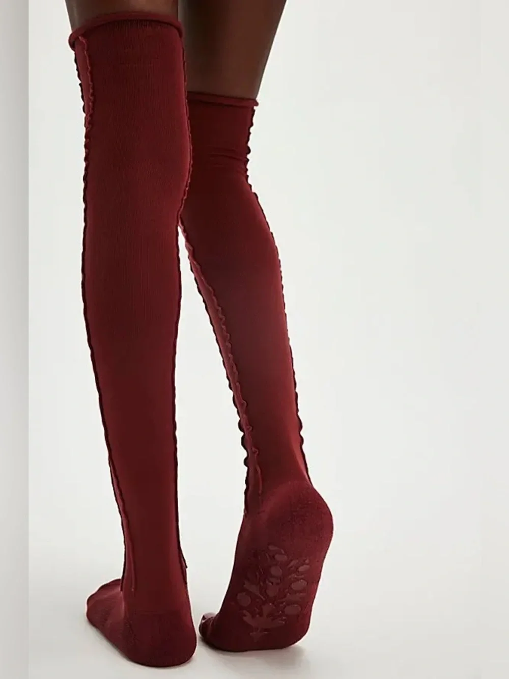 NWT! FP Free People Movement Ruffle Over The Knee Grip Open Toe Socks